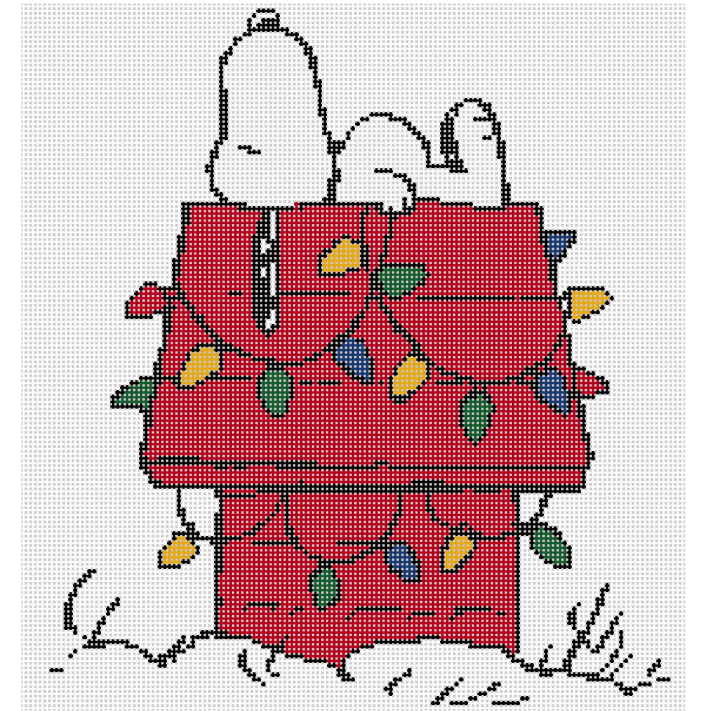 PEANUTS "A Charlie Brown Christmas" - Snoopy on Lit Doghouse Canvas - 13 Mesh Officially Needlepoint
SKU: CBC-3