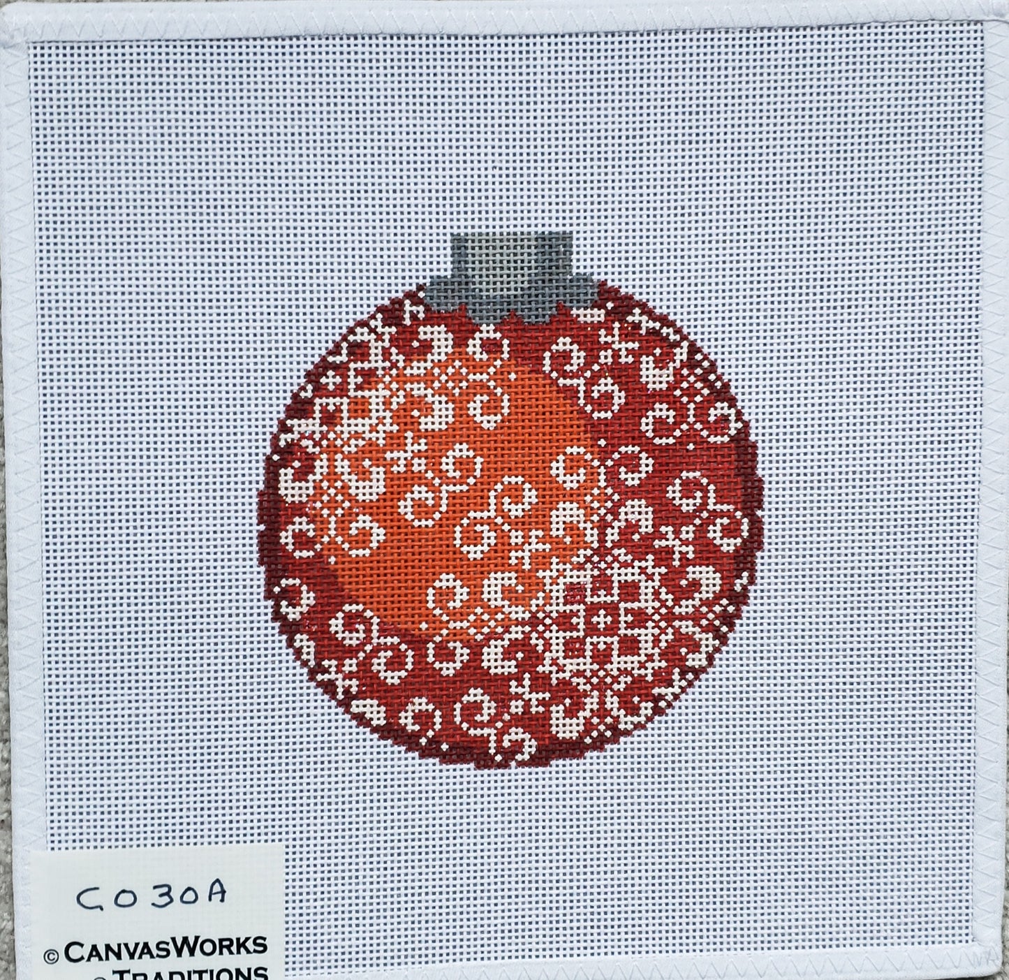 CanvasWorks Snowflake #3 in Red Ornament CO-30A