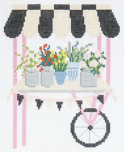Vallerie Needlepoint Gallery TSS-57 FlowerCart