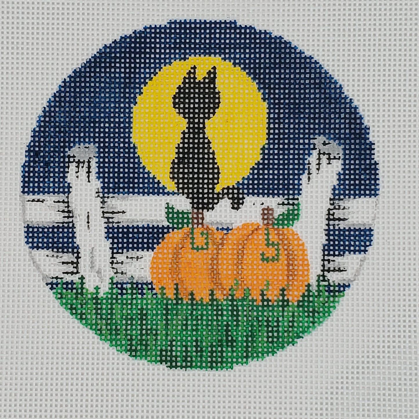 Cat on a Fence Halloween Ornament