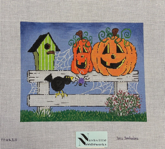 Tina Timberlake Pumpkins on a Fence 
TT-HA211