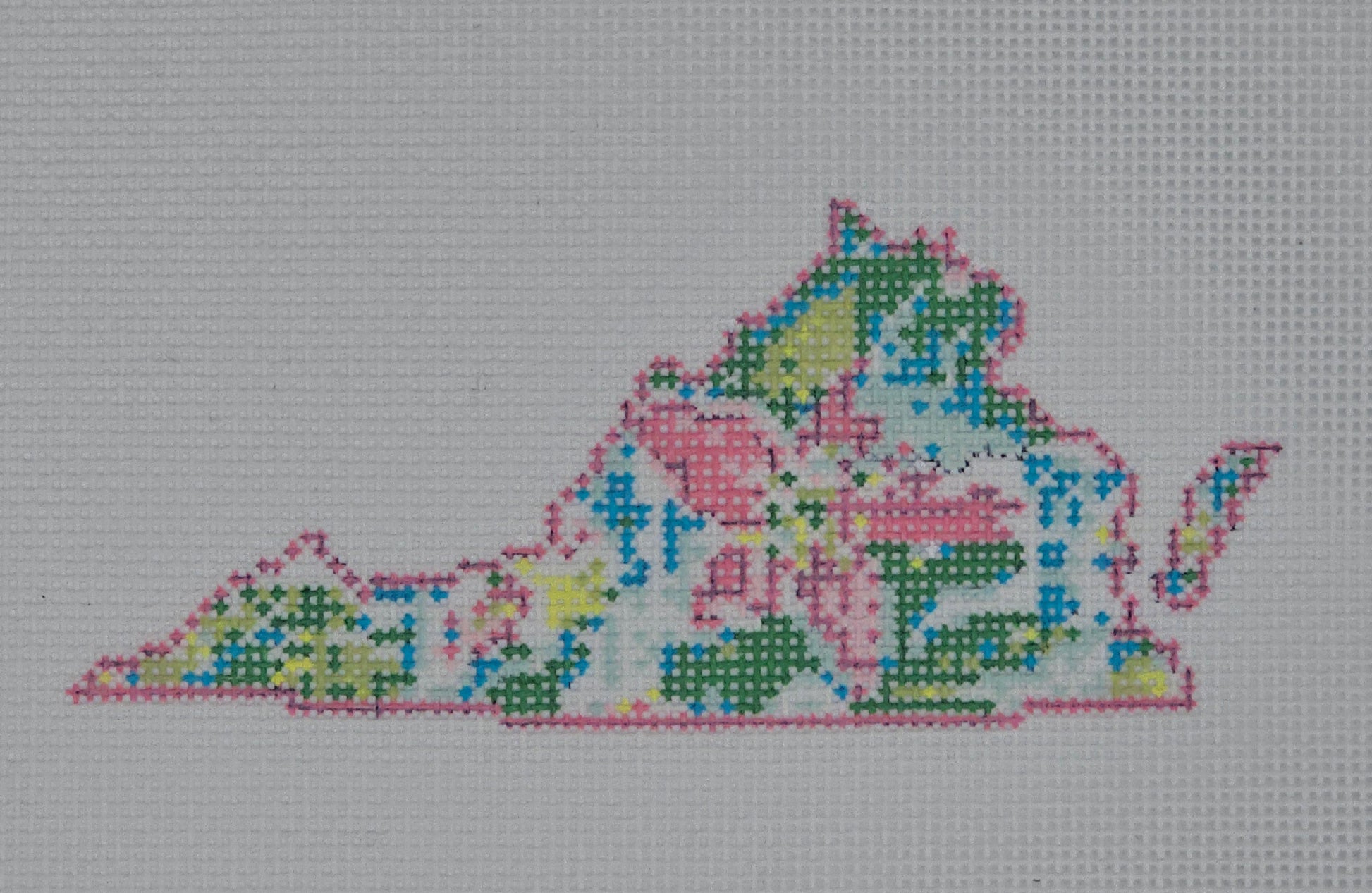 Needlepoint by Laura for Blue Waters Designs BW2181NBL State Palm Virginia