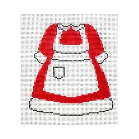 CBK Needlepoint Collections Walker Street Designs Mrs. Claus Dress Ornament WSD-XO02