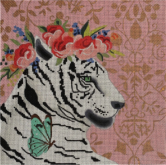 COP White Tiger on Pink AN-410 Digital Stitch Guide