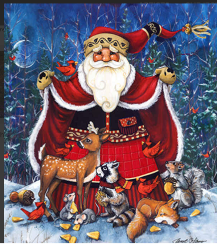 Oasis Needlepoint A42 Woodland Santa