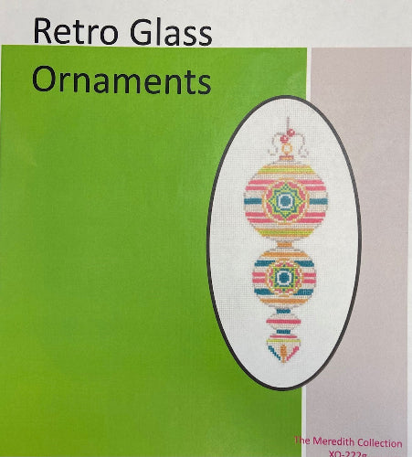 The Meredith Collection XO-222G Vintage Ornament (Stripe Pink/Teal)