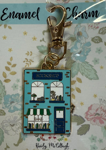 FlamingoToes BookshopEnamelCharm