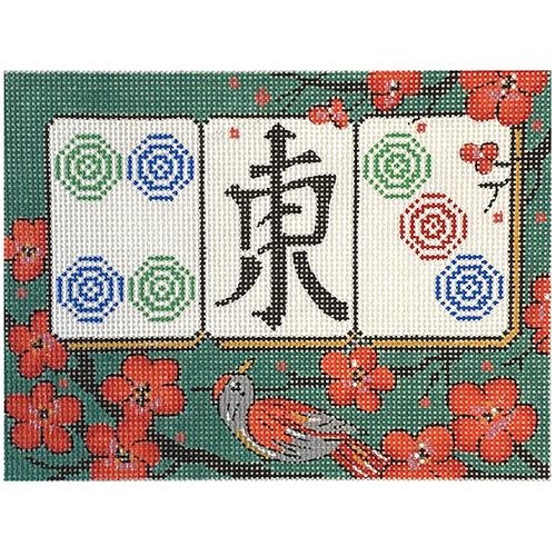 AlicePetersonCompany 2974 CherryBlossomsOnGreenMahJongg