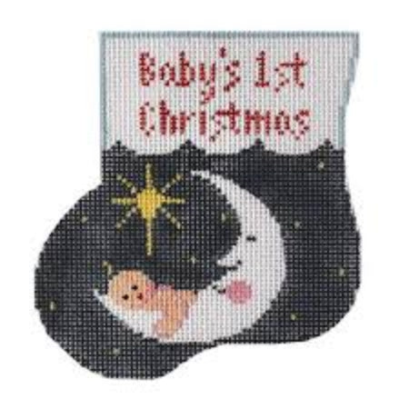 Kathy Schenkel Designs Baby's 1st w/Moon Mini Sock CM295