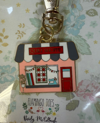 FlamingoToes QuiltShoppeEnamelCharm