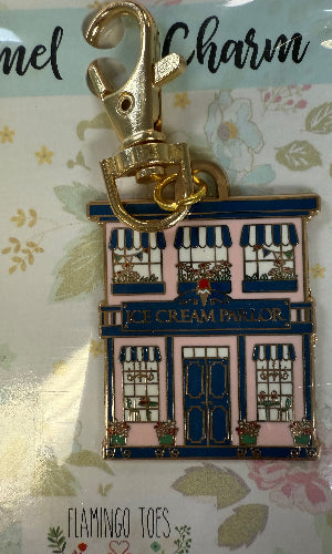 FlamingoToes IceCreamParlorEnamelCharm