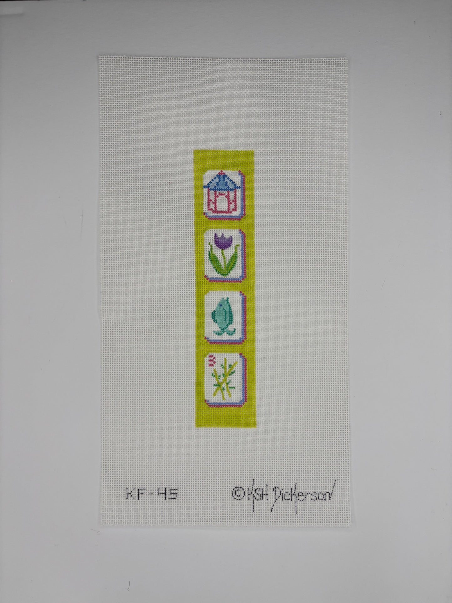 Key Fob-Mahjong Tiles- Chinoiserie Theme