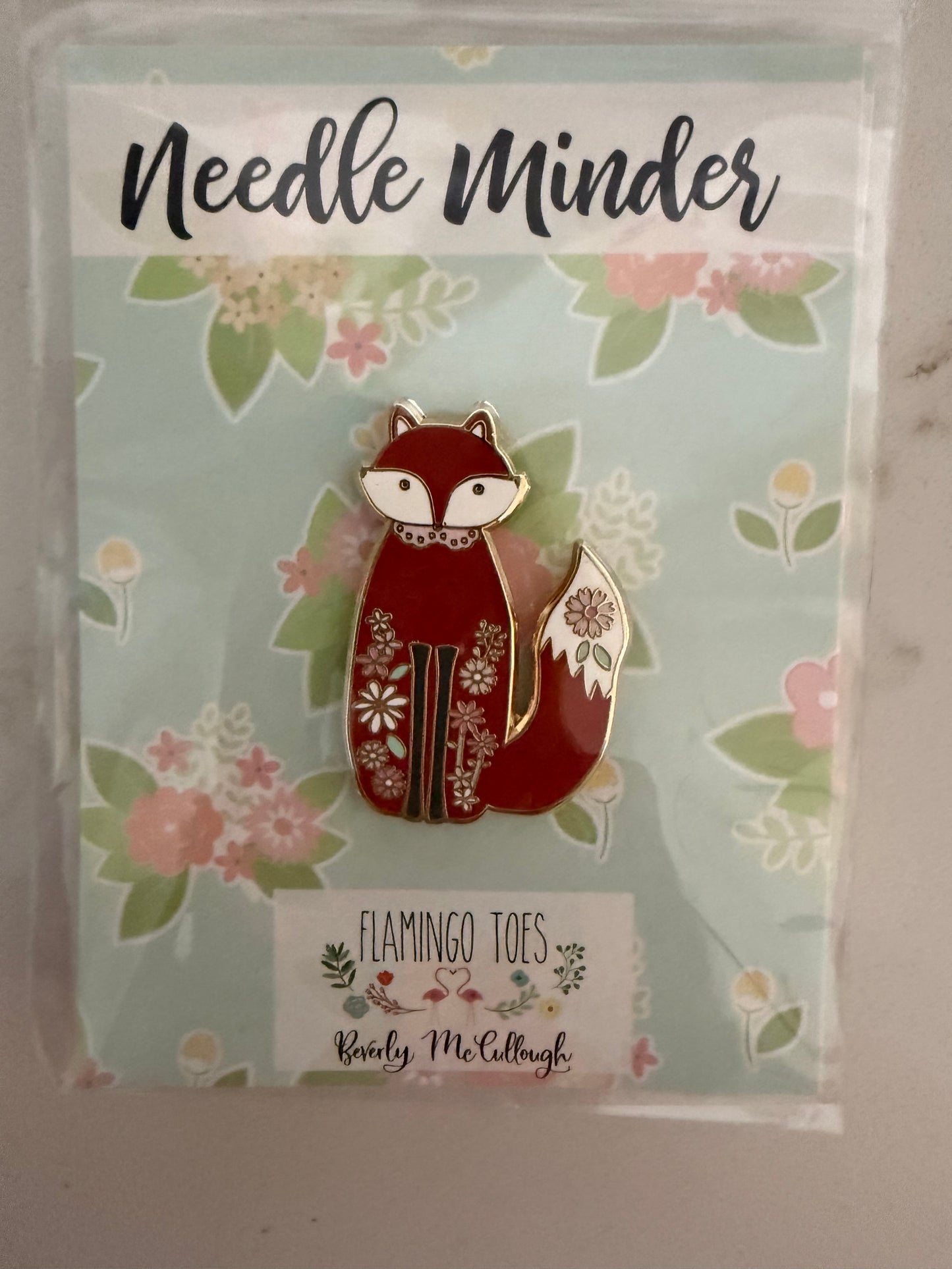 FlamingoToes FoxNm FloralFoNeedleMinder