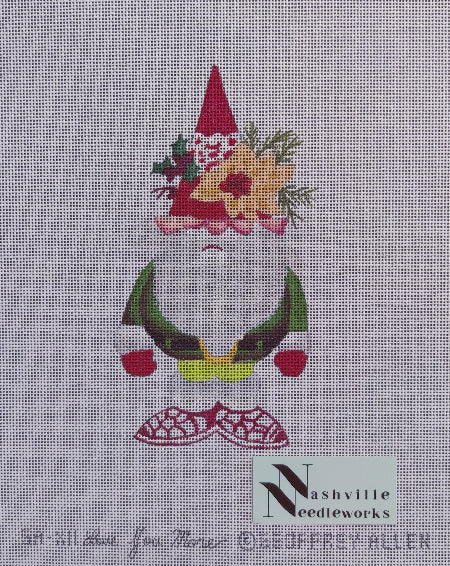 Gnome With Poinsettia