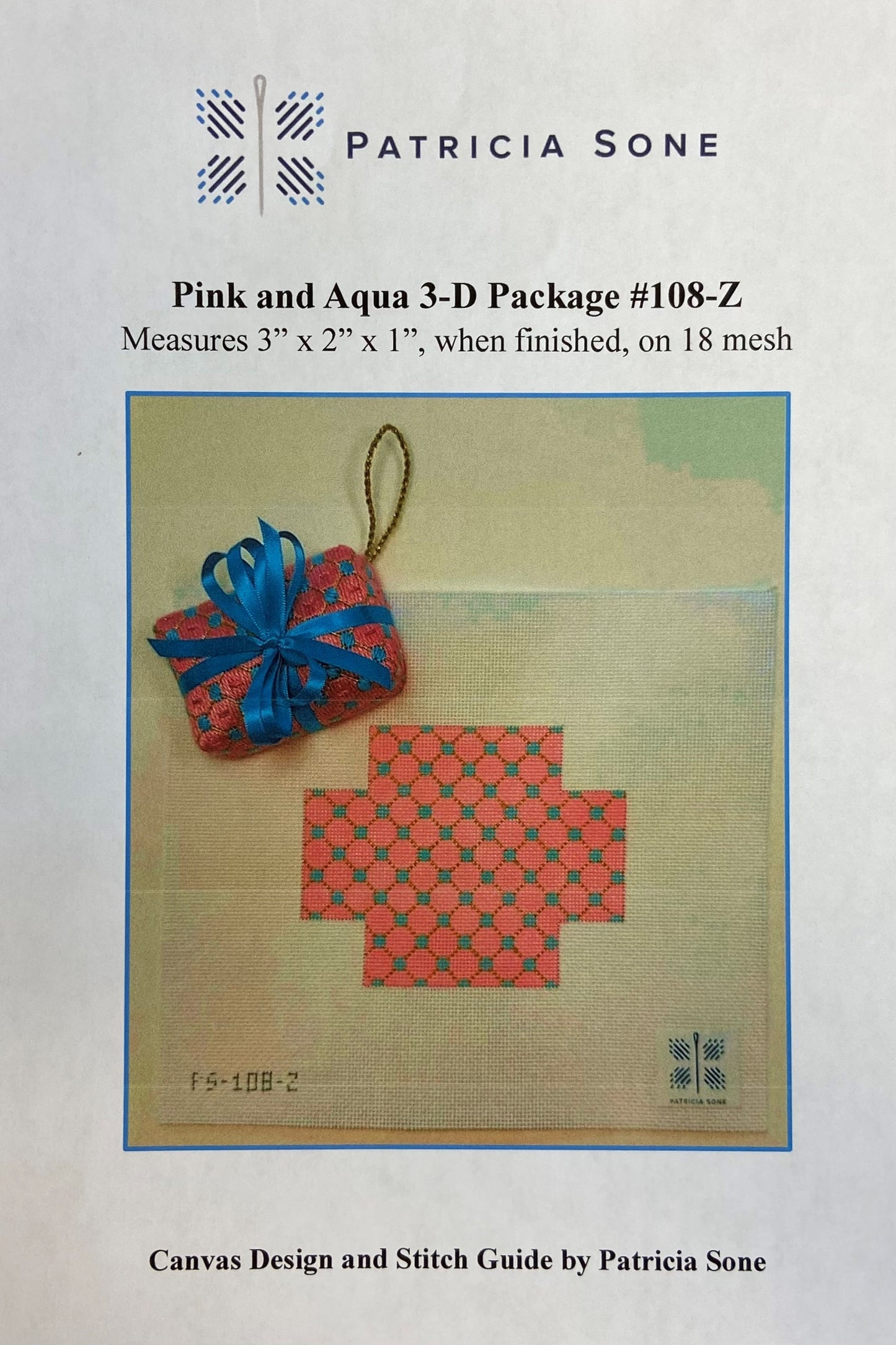 Pink & Aqua Dotted 3-D Package