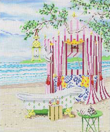 The Meredith Collection The Green and White Tub HH-28