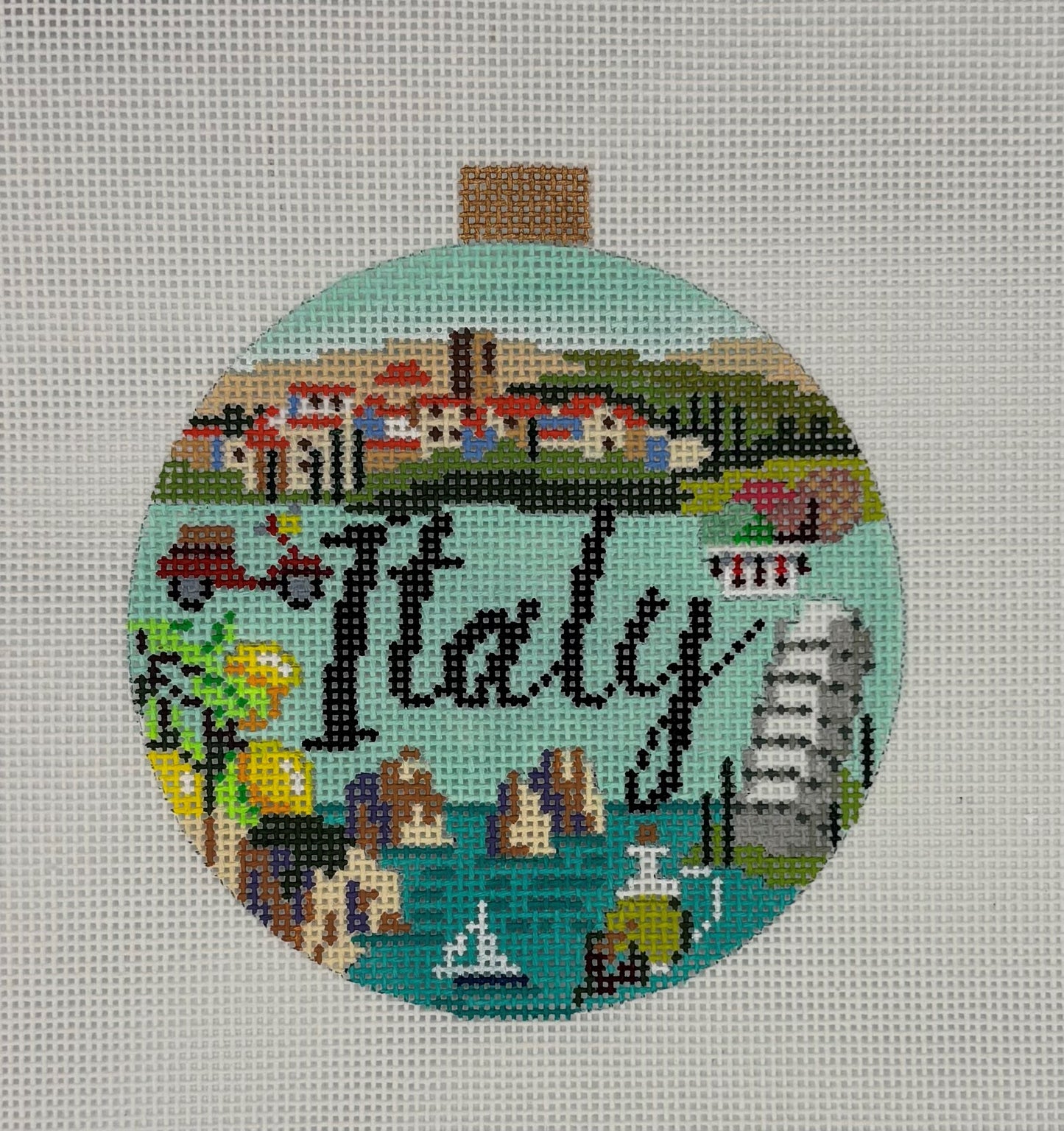 Bradley Needlepoint
Italy Travel Round Ornament
KB1503