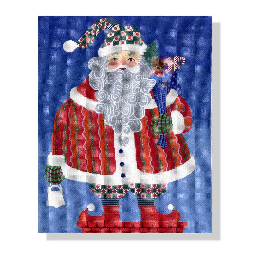 CBK Needlepoint Collections Janis Mattox JJM-10 Santa on the Chimney