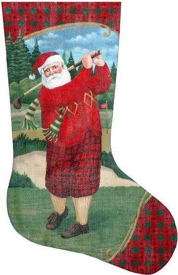 Victoria Whitson Needlepoint
Santa Teeing Off Stocking
TTAXS306