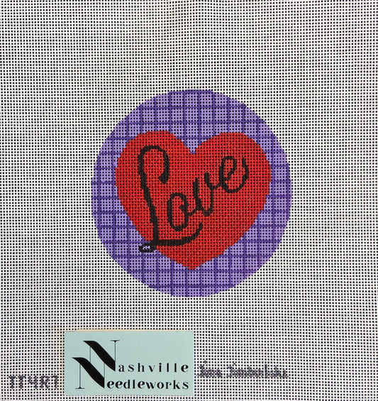 Love Heart on Purple