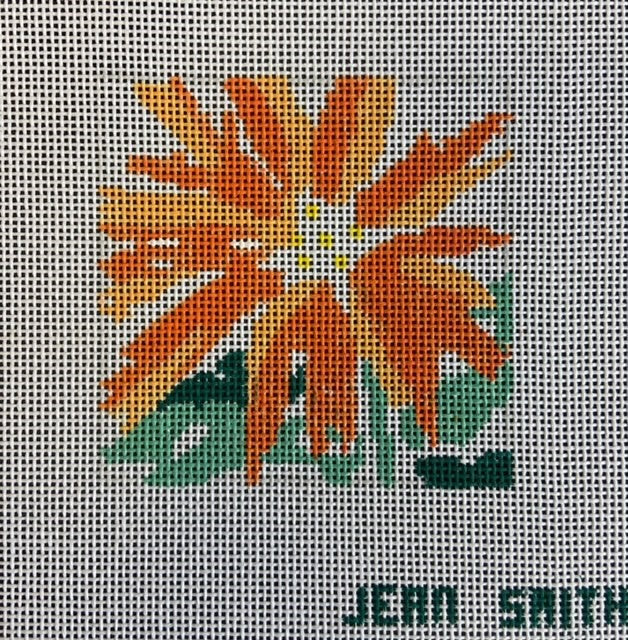 JeanSmith 113J SmallOrangeSplashFlower