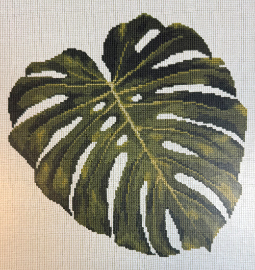 Monstera Leaf Needlepoint Kit