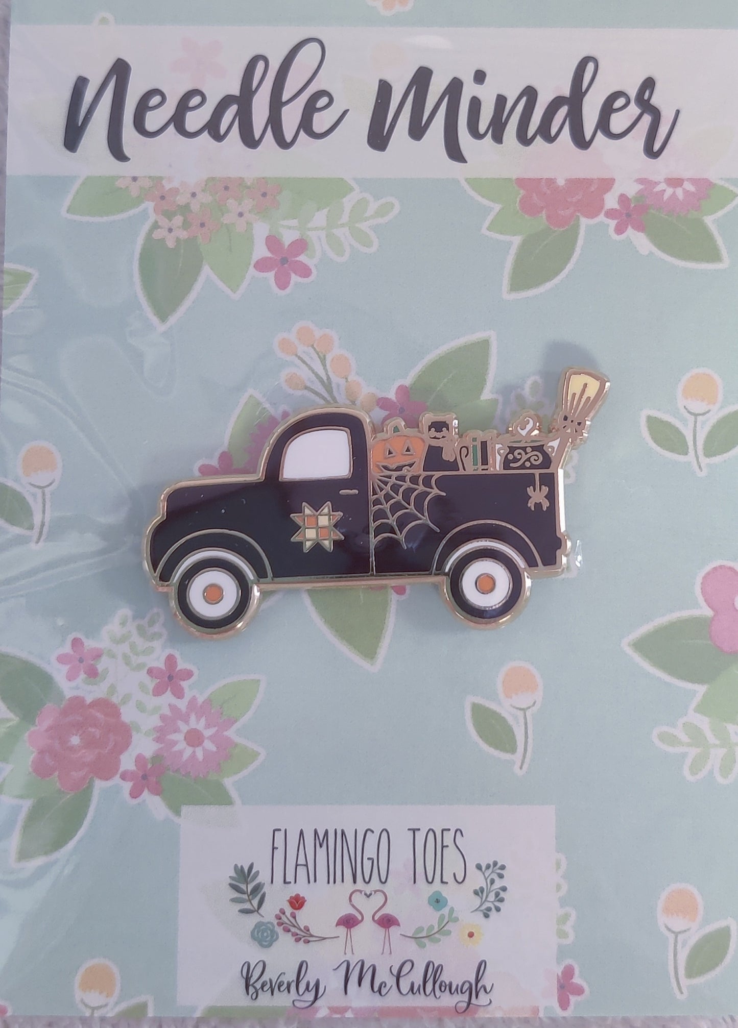 FlamingoToes HalloweenTruckNM VintageHalloweenTruckNeedleMinder