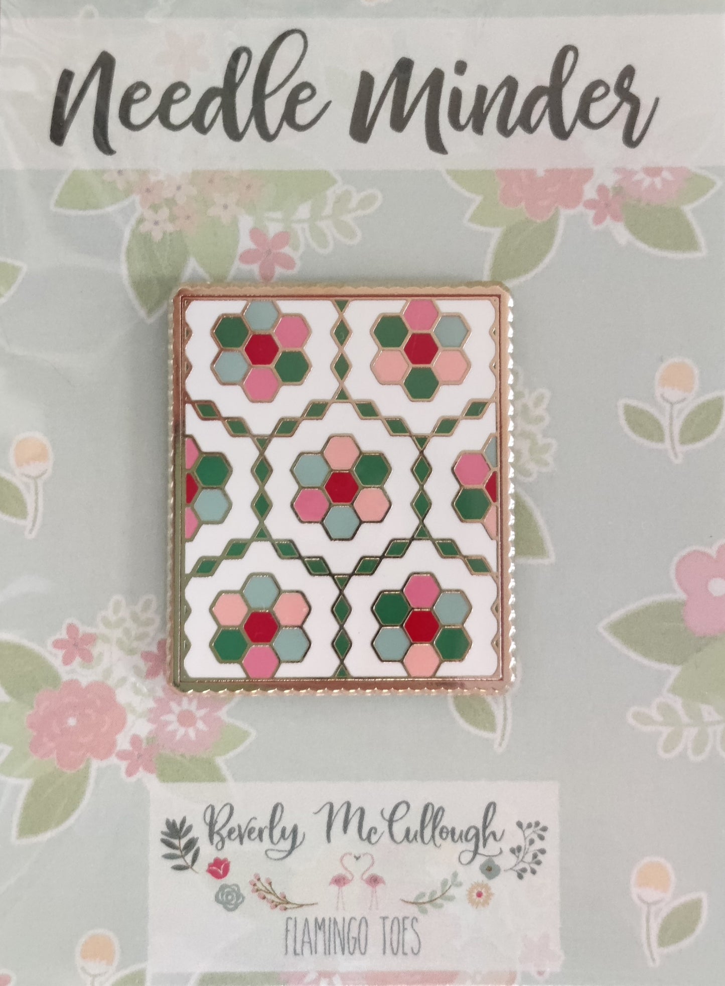 FlamingoToes QuiltNM floralQuiltNeedleMinder