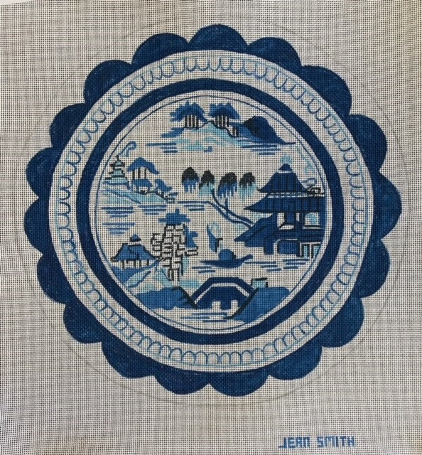 Jean Smith 69G Blue Willow Fluted Bowl - Round