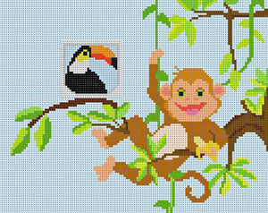 S-238 (TS) - Monkey In Tree Tooth Fairy Pillow