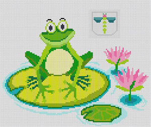 S-239 (TS) - Frog on Lily Pad Tooth Fairy Pillow