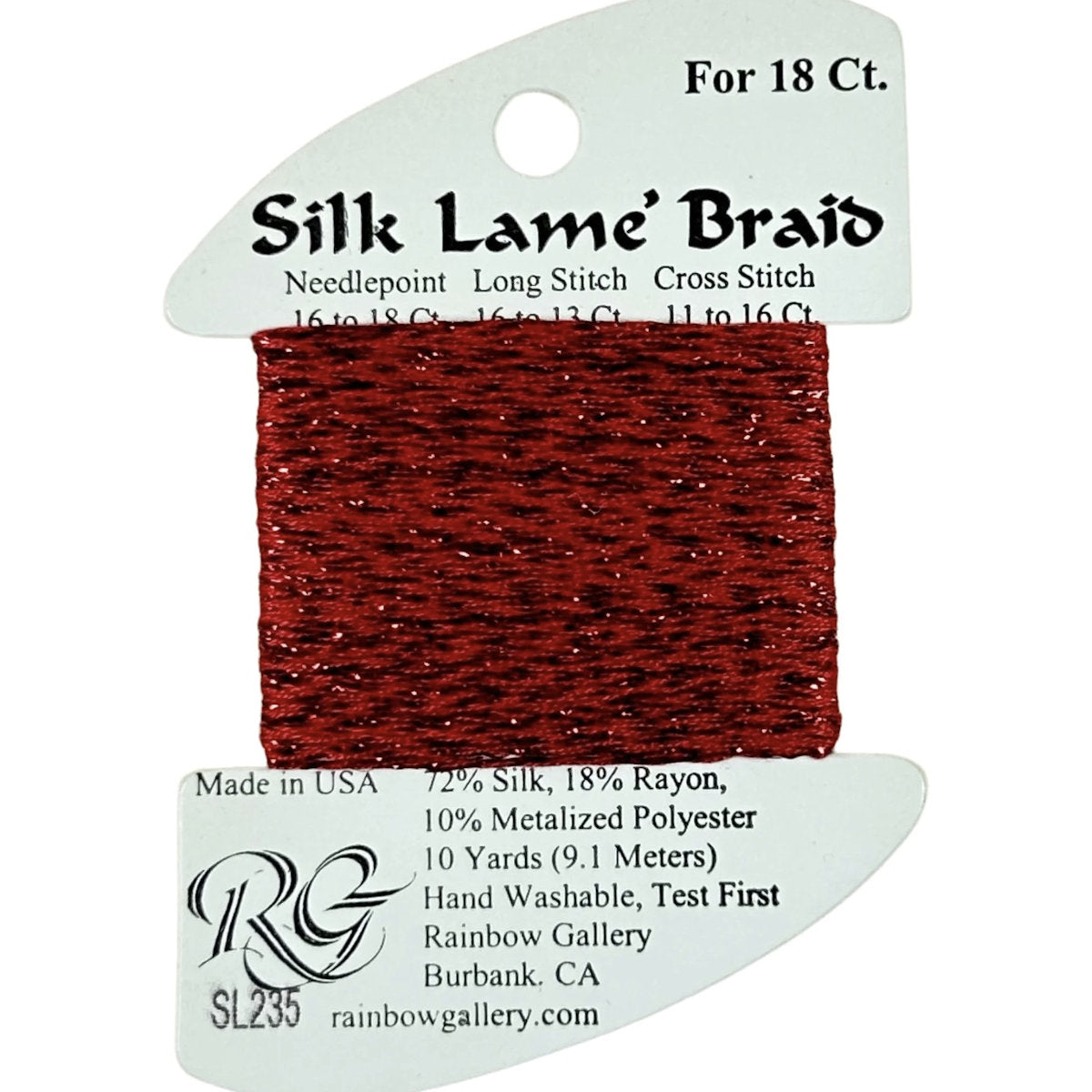 Silk Lame 18 - SL235 Flame Scarlet