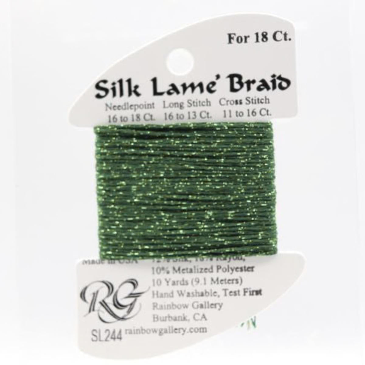 Silk Lame 18 - SL244 Vineyard Green