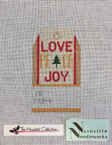 The Meredith Collection XO-198c Love Peace Joy Tag