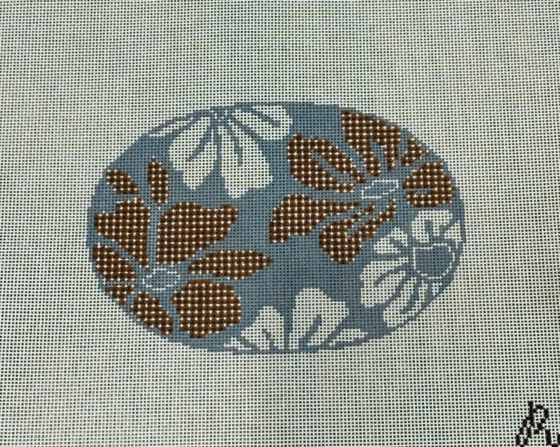 Rachel Barri Gingham Blooms Teal Oval 
Oval Purse Insert