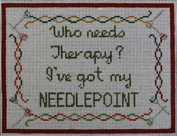Winnetka Stitchery WS868 Who Needs Therapy/ Needlepoint