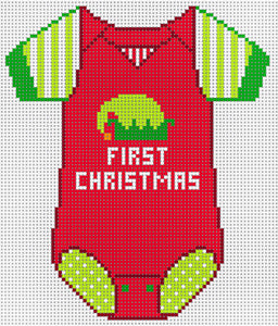 XO-183h (TS) - Baby Onesie - 1st Christmas w/Elf hat