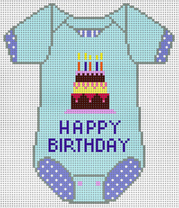 The Meredith Collection Baby Onesie Happy Birthday XO-183j