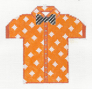 XO-221e (TS) - Men's Shirt- Orange with Diamonds