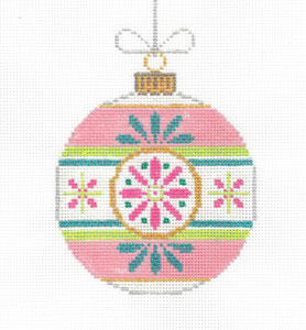 XO-222e (TS) - Vintage ornament Round pink/blue