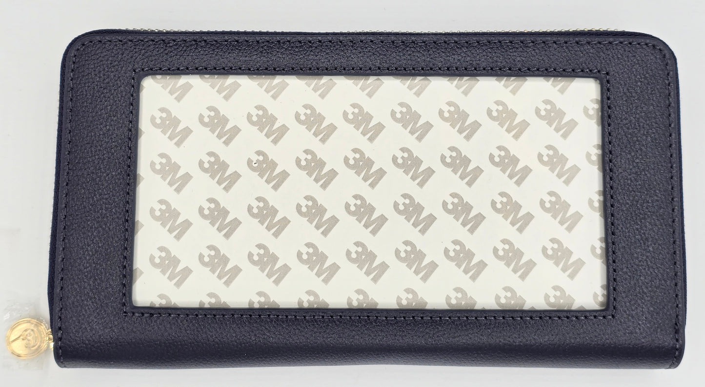 All in Wallet Navy & Cognac