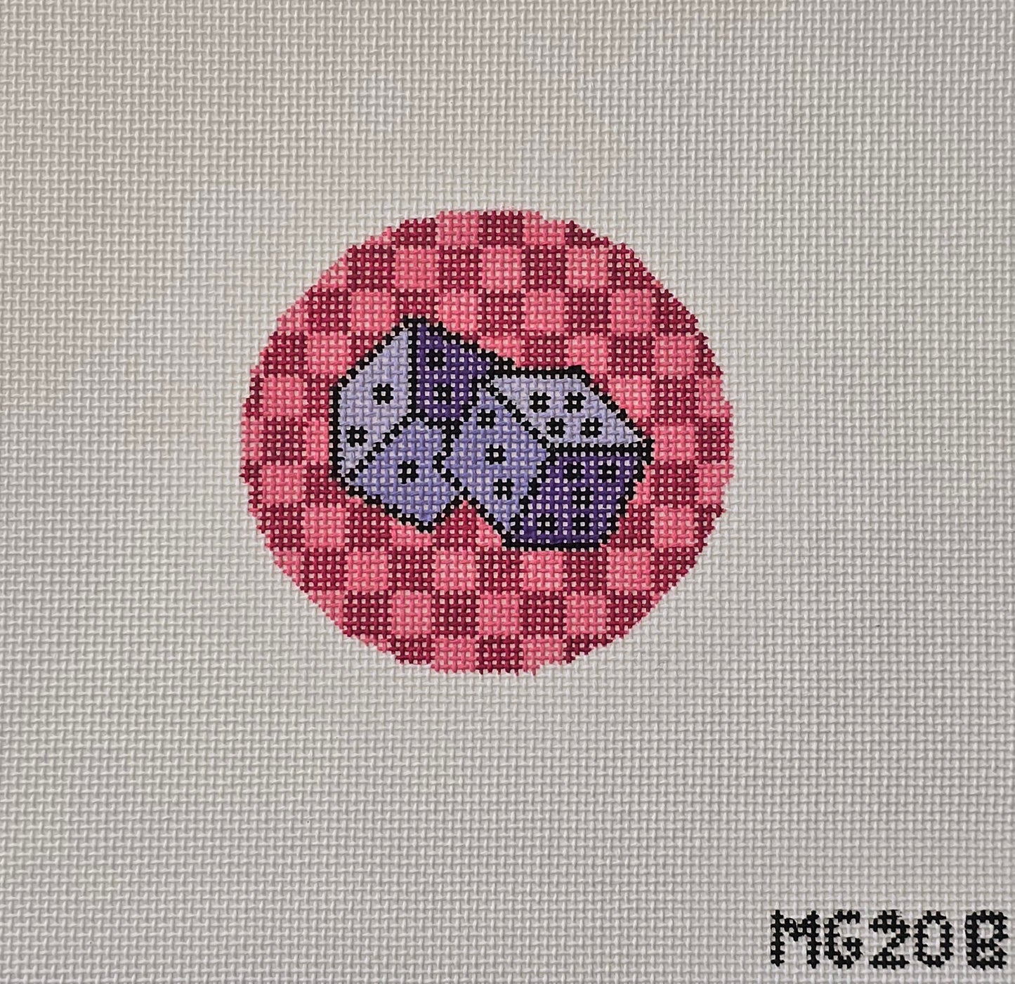 MG Designs Purple Dice with Pink Background MG20B