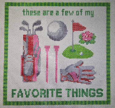 Lucky Lotus Needlepoint LLN-042 
These Are A Few Of My Favorite Things - Golf