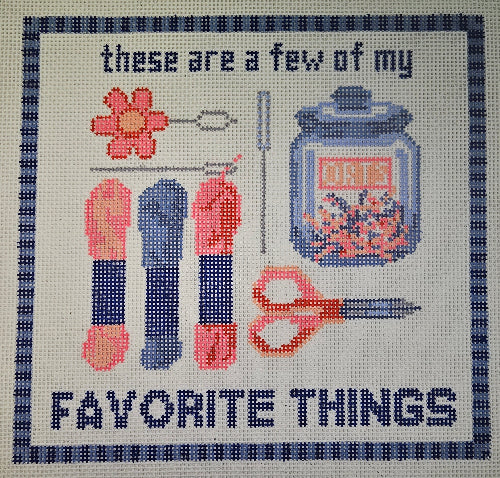 Lucky Lotus Needlepoint LLN-041 
These Are A Few Of My Favorite Things - Ndlpt