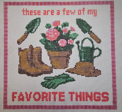 Lucky Lotus Needlepoint LLN-039 
These Are A Few Of My Favorite Things - Gardening