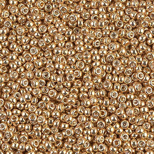 Size 11 Seed Bead #1052 Galvanized Gold