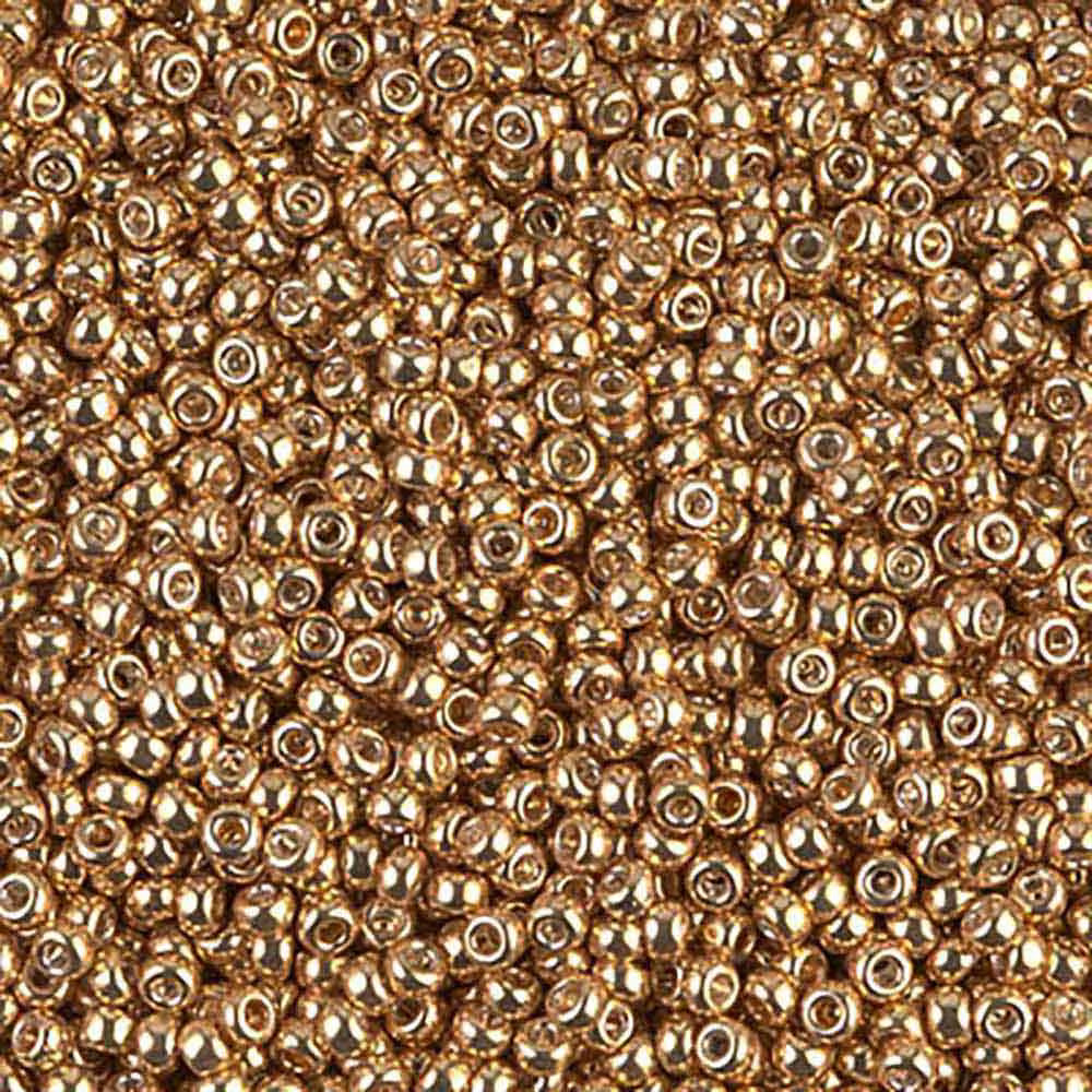 Size 11 Seed Bead #1053 Galvanized Yellow Gold