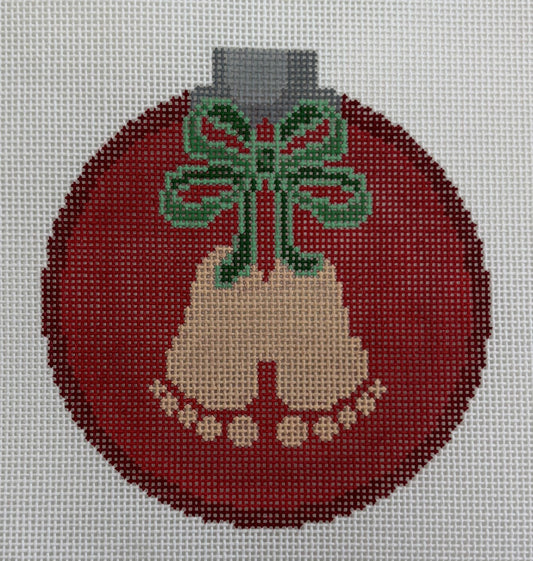 Red or Green Baby Feet Ornament