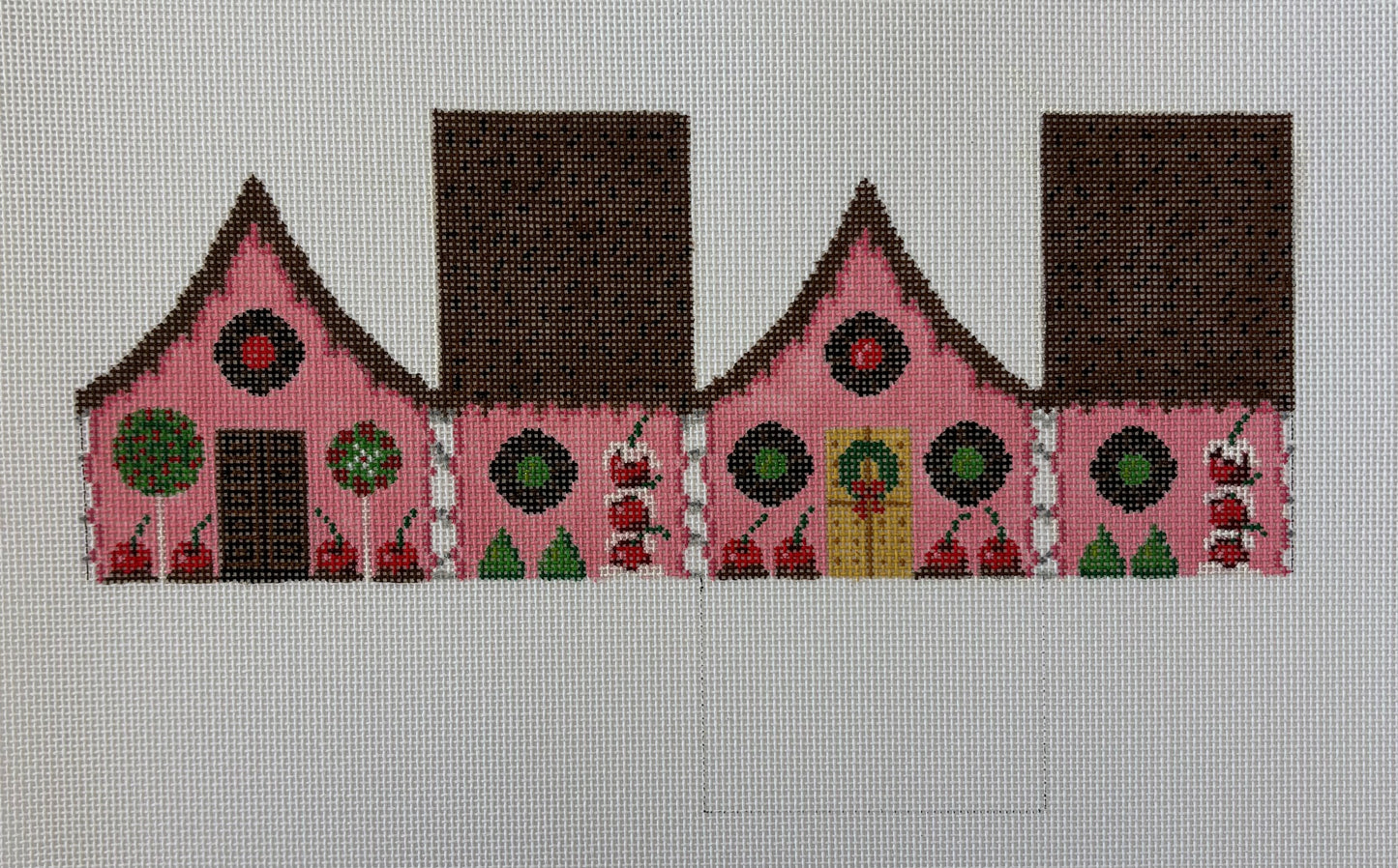 Susan Roberts Needlepoint Designs
Chocolate Sprinkles and Cherries 3D Gingerbread House
SR 5232