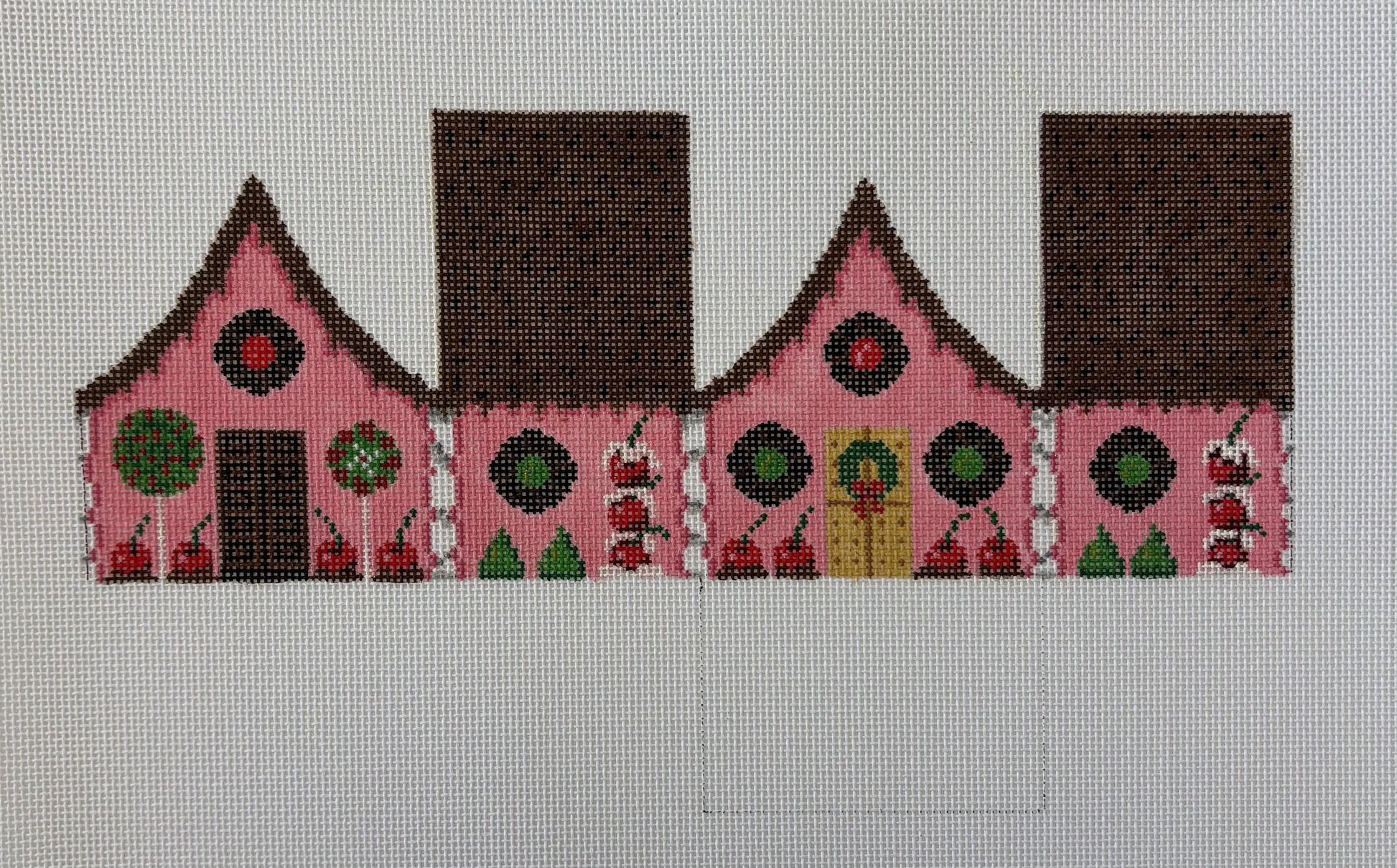 Susan Roberts Needlepoint Designs
Chocolate Sprinkles and Cherries 3D Gingerbread House
SR 5232